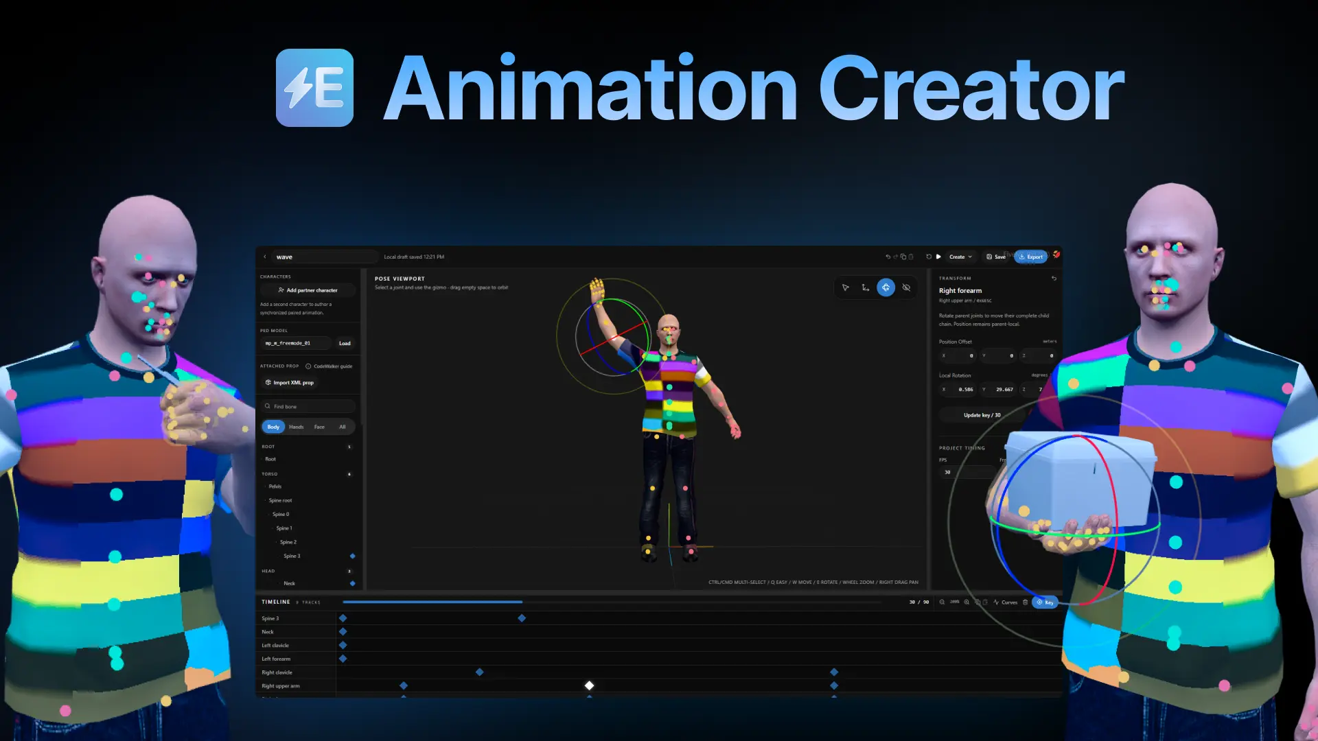 Electus Animation Creator, FiveM animation editor